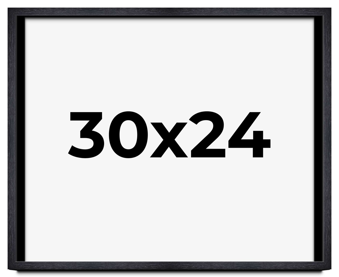 30x24 Shadow Box 1" Depth Black Picture Frame - UV Acrylic, Backing, Hanging Hardware